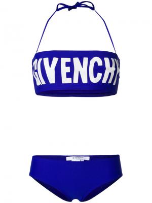 Бикини с логотипом Givenchy. Цвет: синий