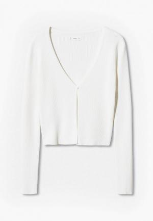Кардиган Mango Kids. Цвет: белый