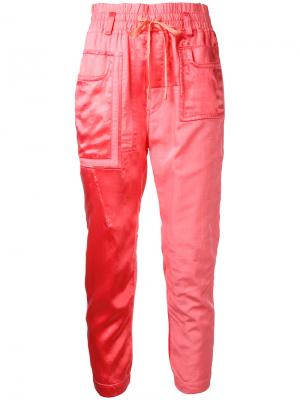 Спортивные брюки с накладным карманом Haider Ackermann. Цвет: розовый и фиолетовый