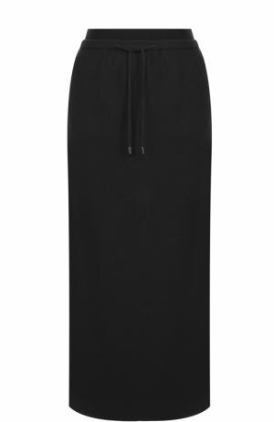 Кашемировая юбка-миди с карманами Loro Piana. Цвет: темно-серый