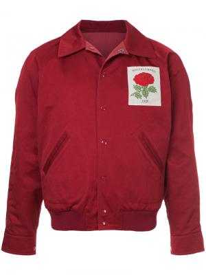 Куртка-бомбер с заплаткой розой Kent & Curwen. Цвет: красный
