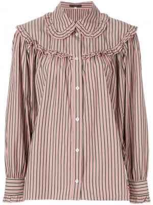 Рубашка в полоску на пуговицах Alexa Chung. Цвет: розовый и фиолетовый