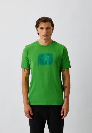 Футболка C.P. Company. Цвет: зеленый
