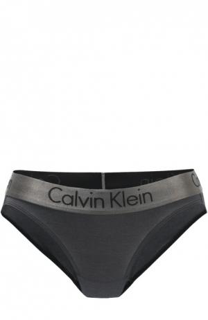 Трусы-слипы с логотипом бренда Calvin Klein Underwear. Цвет: темно-серый