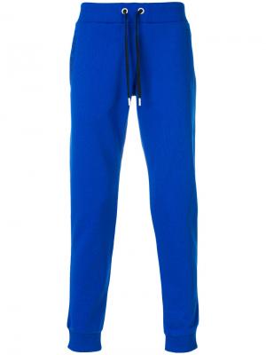 Трикотажные брюки со шнурком Versace Jeans. Цвет: синий