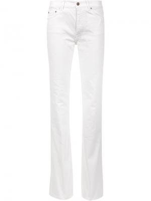 Расклешенные джинсы Saint Laurent. Цвет: белый