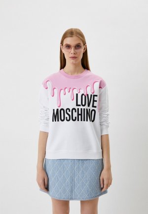Свитшот Love Moschino. Цвет: белый