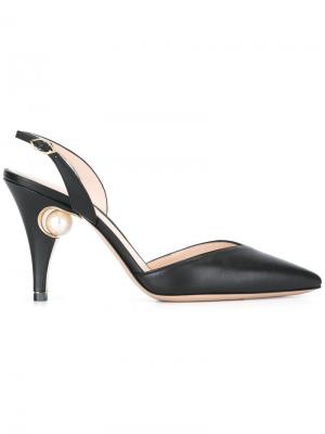Туфли-лодочки Penelope с жемчужным украшением Nicholas Kirkwood. Цвет: чёрный