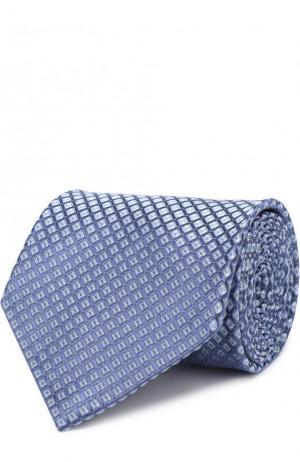 Шелковый галстук с узором Brioni. Цвет: голубой