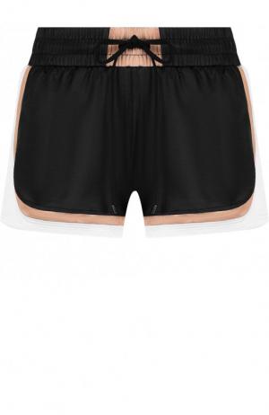 Мини-шорты с контрастной отделкой и карманами Koral. Цвет: разноцветный
