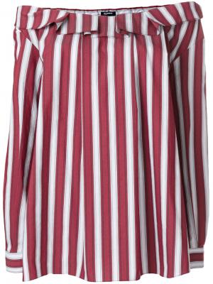 Блузка в полоску с открытыми плечами Jil Sander Navy. Цвет: красный