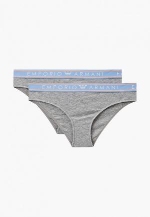 Трусы 2 шт. Emporio Armani. Цвет: серый