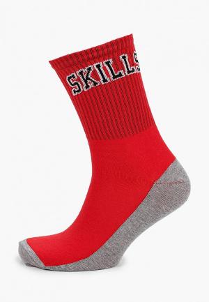 Носки Skills. Цвет: красный