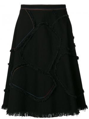 А-образная юбка с бахромой Sonia Rykiel. Цвет: чёрный