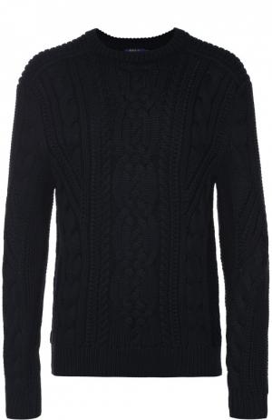 Шерстяной свитер фактурной вязки Polo Ralph Lauren. Цвет: черный