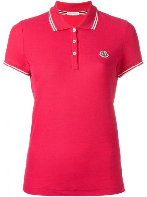 Рубашка-поло с короткими рукавами Moncler. Цвет: розовый и фиолетовый