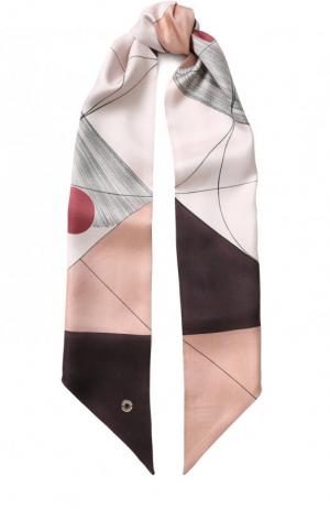 Шелковый шарф-бандо с принтом Loro Piana. Цвет: розовый