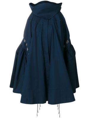 Плиссированная юбка Antonio Berardi. Цвет: синий