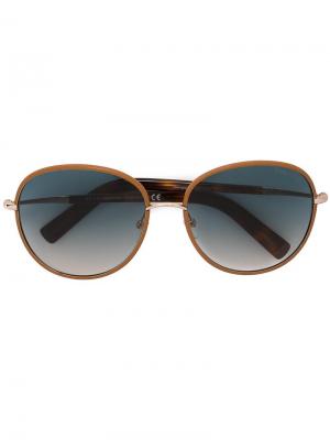 Солнцезащитные очки с массивной оправой Tom Ford Eyewear. Цвет: коричневый