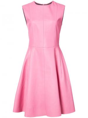 Мини платье с расклешенной юбкой Adam Lippes. Цвет: розовый и фиолетовый