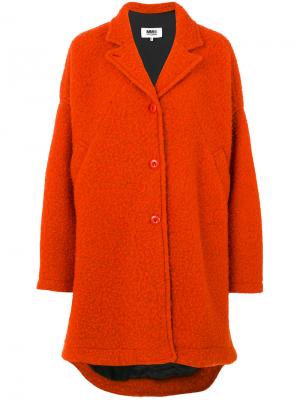 Свободное пальто Mm6 Maison Margiela. Цвет: жёлтый и оранжевый