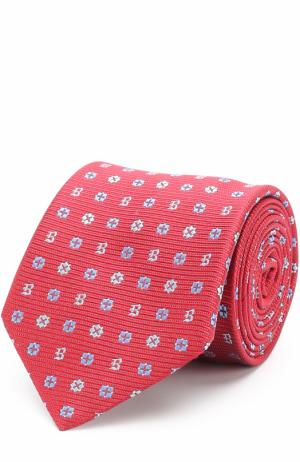 Шелковый галстук с узором Brioni. Цвет: красный