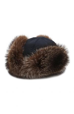 Меховая шапка-ушанка Стильная FurLand. Цвет: коричневый