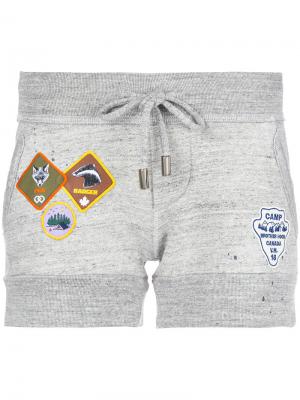 Track shorts with patch appliqué Dsquared2. Цвет: серый