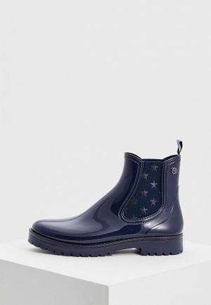 Резиновые ботинки Trussardi Jeans. Цвет: синий