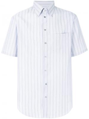 Рубашка в полоску с короткими рукавами Armani Collezioni. Цвет: серый