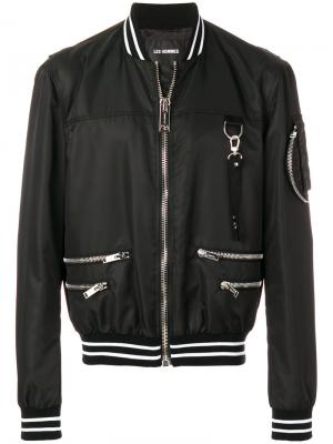 Куртка-бомбер с металлическим деталями Les Hommes. Цвет: чёрный