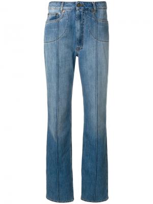 Прямые джинсы с полосками Maison Margiela. Цвет: синий