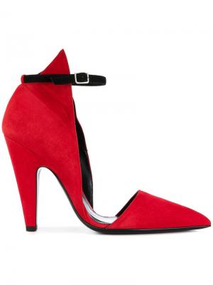 Туфли-лодочки на высоком каблуке Calvin Klein 205W39nyc. Цвет: красный