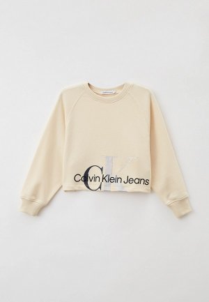 Свитшот Calvin Klein Jeans. Цвет: бежевый