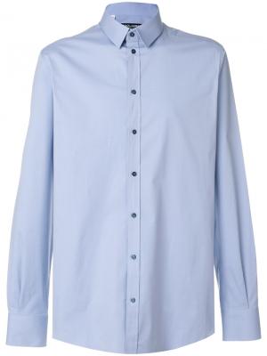 Классическая рубашка Dolce & Gabbana. Цвет: синий