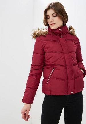 Куртка утепленная Jacqueline de Yong. Цвет: бордовый