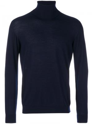 Вязаный свитер с высоким воротником Nuur. Цвет: синий