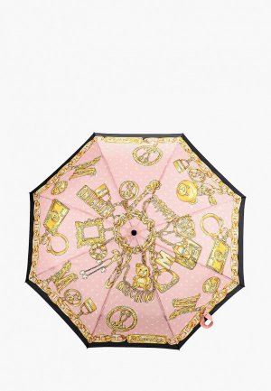 Зонт складной Moschino. Цвет: розовый