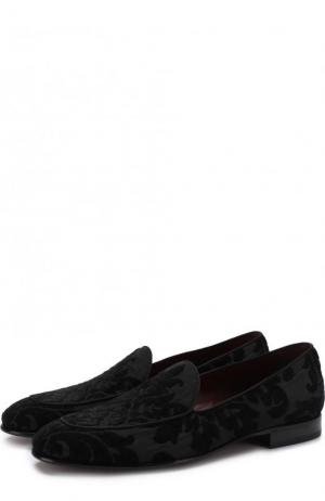 Текстильные слиперы Lukas Dolce & Gabbana. Цвет: черный
