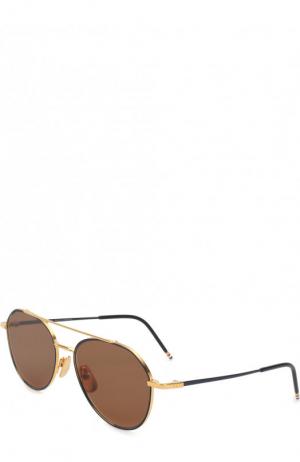 Солнцезащитные очки Thom Browne. Цвет: золотой