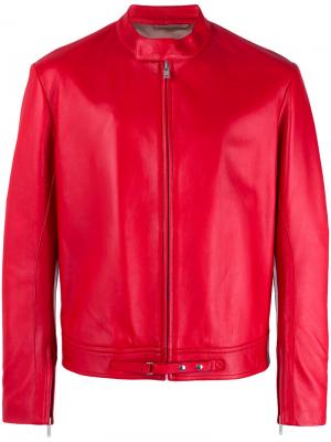 Байкерская куртка Maison Margiela. Цвет: красный