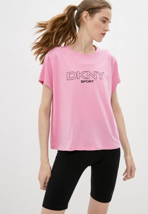Футболка DKNY. Цвет: розовый