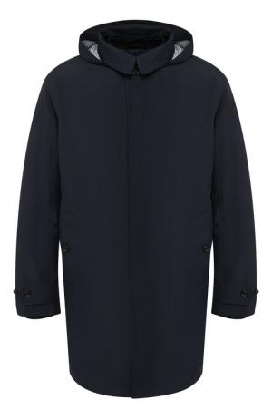 Однобортный плащ прямого кроя с утеплителем Polo Ralph Lauren. Цвет: темно-синий