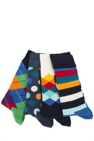 Комплект носков HAPPY SOCKS. Цвет: горошек