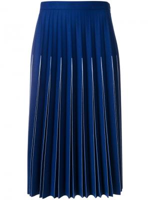 Плиссированная юбка Bottega Veneta. Цвет: синий