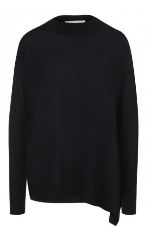 Шерстяной пуловер свободного кроя с разрезом Stella McCartney. Цвет: темно-синий