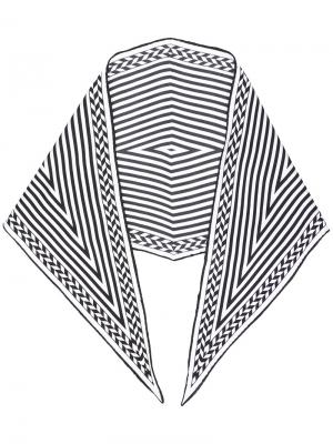 Полосатый шейный платок Haider Ackermann. Цвет: чёрный