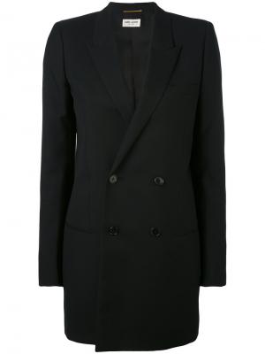 Классический приталенный пиджак Saint Laurent. Цвет: чёрный