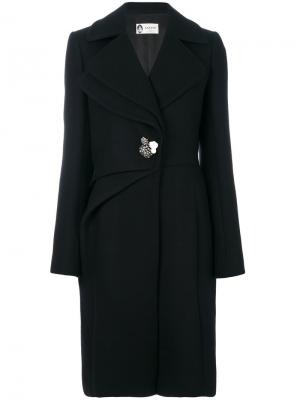 Пальто с декорированной пуговицей Lanvin. Цвет: чёрный