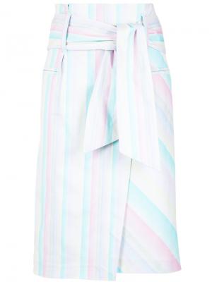 Printed asymmetric skirt Isolda. Цвет: многоцветный
